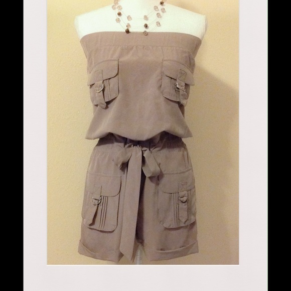 🆕 OLE OLE Safari TubeTop Romper w/Pockets. NWT - Picture 5 of 7